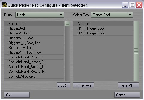 Assigning Items to be Slected by Buttons